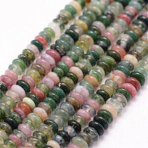 4x2mm Rondelle Indian Agate Beads